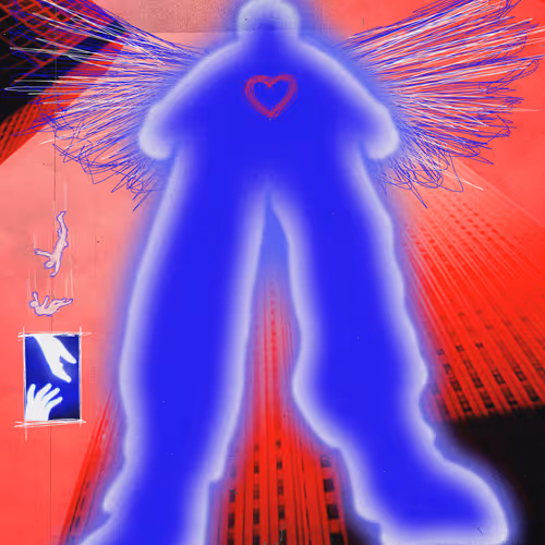 glowing hearts blues