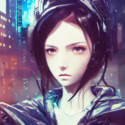 AI cyberpunk girl #29