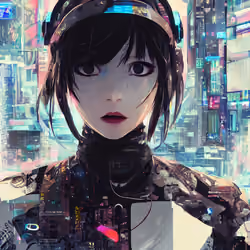 AI cyberpunk girl #10