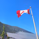 Hotel view of the Canadian Flag