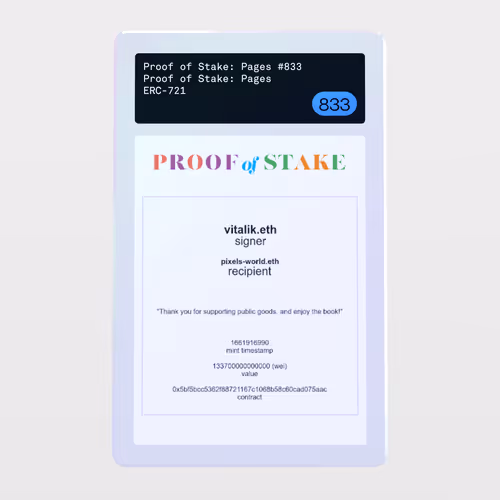 Minter Token - Proof of Stake: Pages #833
