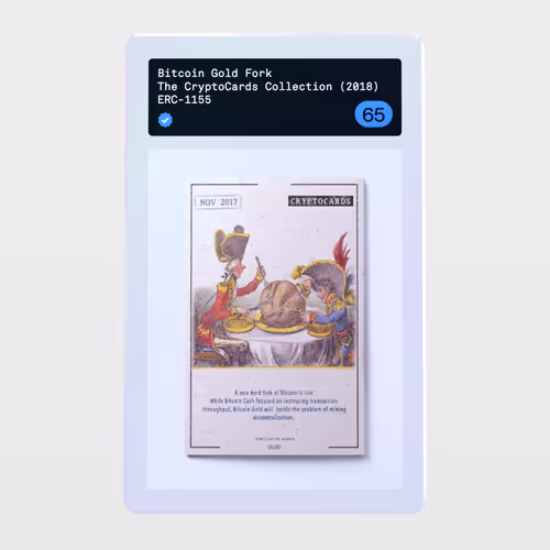 Minter Token - The CryptoCards Collection (2018) #65