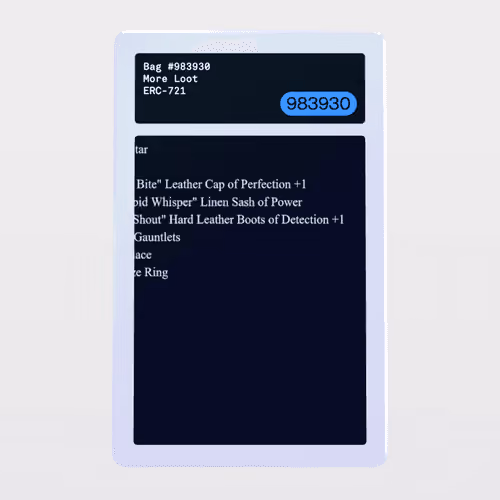 Minter Token - More Loot #983930