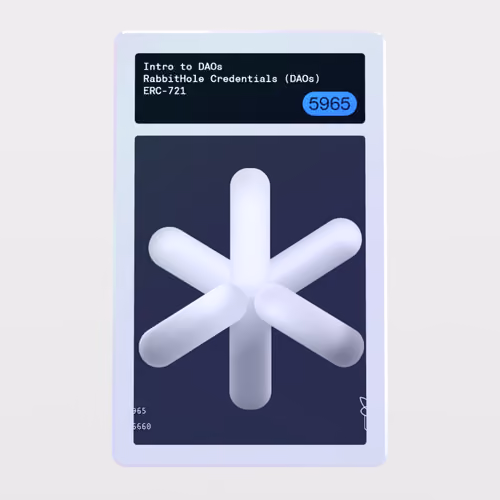 Minter Token - RabbitHole Credentials (DAOs) #5965
