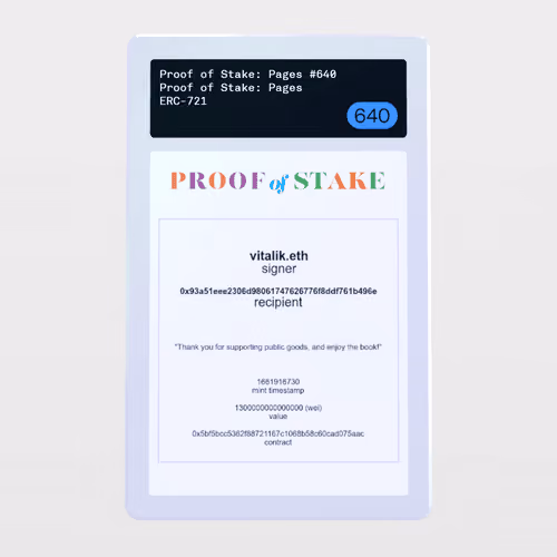 Minter Token - Proof of Stake: Pages #640