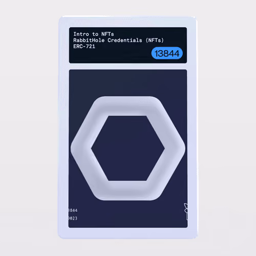 Minter Token - RabbitHole Credentials (NFTs) #13844