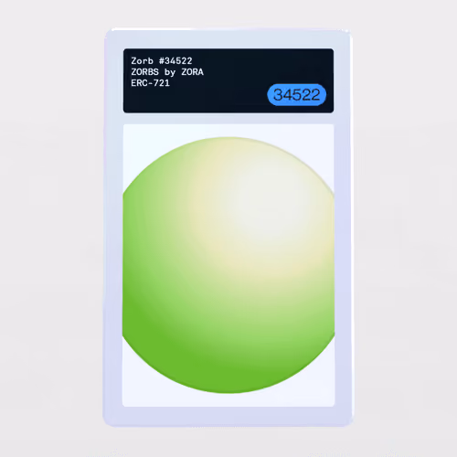 Minter Token - ZORBS by ZORA #34522