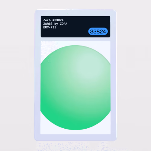 Minter Token - ZORBS by ZORA #33824