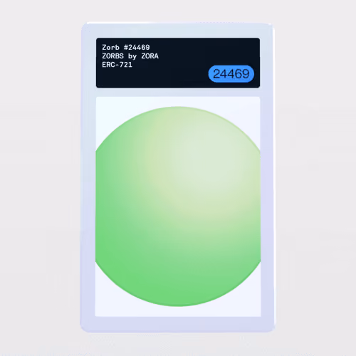 Minter Token - ZORBS by ZORA #24469