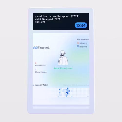 Minter Token - Web3 Wrapped 2021 #1334