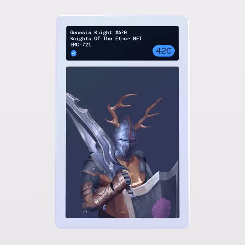 Minter Token - Knights Of The Ether NFT #420