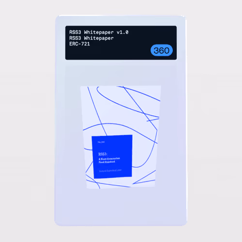 Minter Token - RSS3 Whitepaper #360
