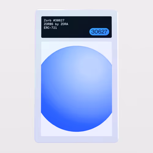 Minter Token - ZORBS by ZORA #30627