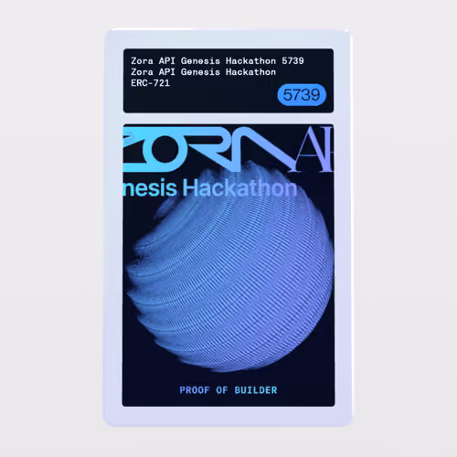 Minter Token - Zora API Genesis Hackathon #5739