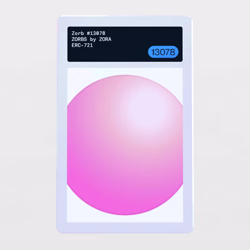 Minter Token - ZORBS by ZORA #13078