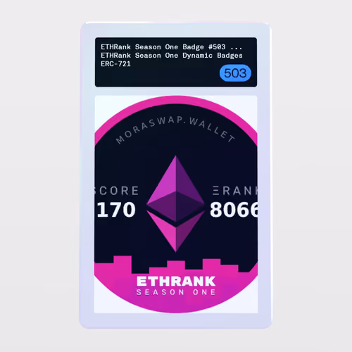 Minter Token - ETHRank Season One Dynamic Badges #503