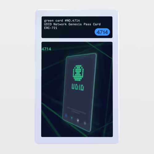 Minter Token - UDID Network Genesis Pass Card #4714