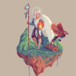 Sterling Celestial Phoenix Druid from The Mountains + Bedroll