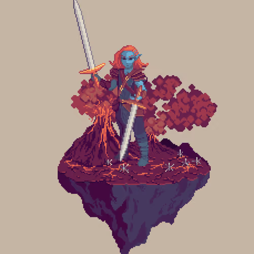 Dusk Half-Elf Whirlwind Fighter from The Wasteland + Caltrops