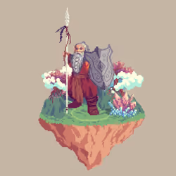 Silver Dwarf Lineholder Fighter from The Glade + Crystal