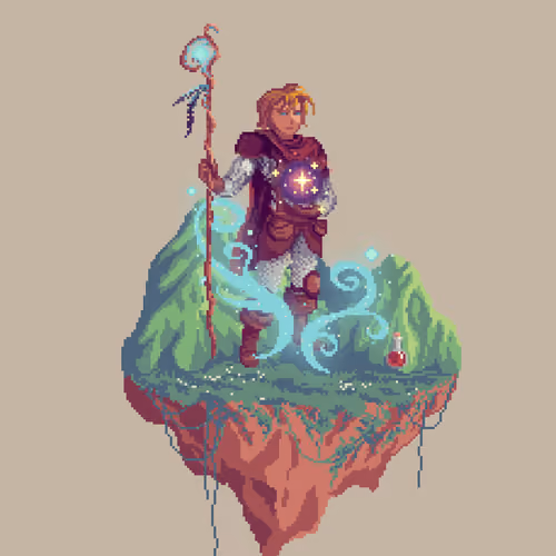 Wayfarer Human Timewarp Wizard from The Mountains + Potion