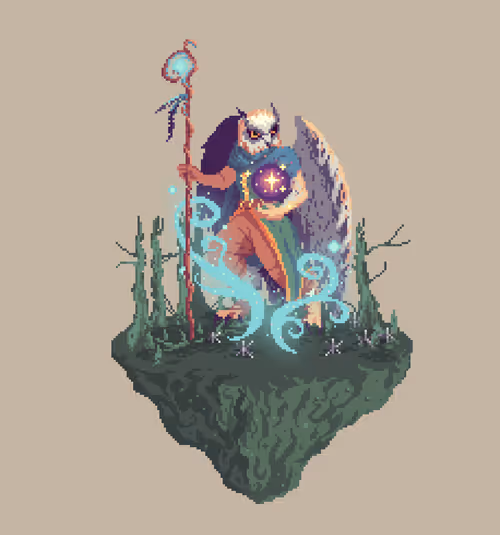 Owlfolk Timewarp Wizard from The Swamp + Caltrops