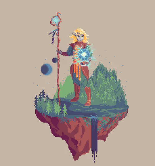 Goldleaf Elf Lunomancy Oracle Wizard from The Forest