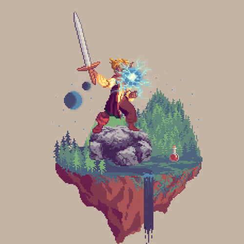 Boulderback Gnome Powerblade Warlock from The Forest + Potion