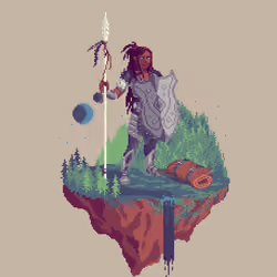 Valiant Human Lineholder Fighter from The Forest + Bedroll
