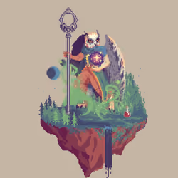 Owlfolk Chaos Sorcerer from The Forest + Potion