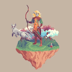 Goldleaf Elf Hunt Ranger from The Glade + Potion