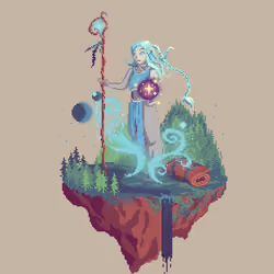 Windfall Elemental Timewarp Wizard from The Forest + Bedroll