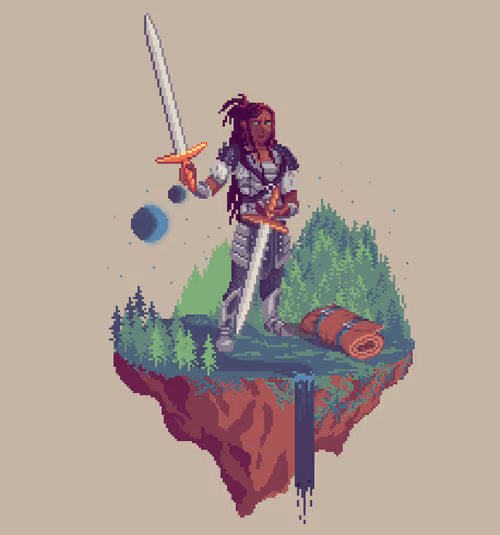 Valiant Human Whirlwind Fighter from The Forest + Bedroll