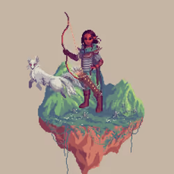 Sanddune Half-Elf Hunt Ranger from The Mountains + Caltrops