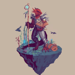Forge Half-Dragon Ledgerscript Wizard from The Temple + Bedroll
