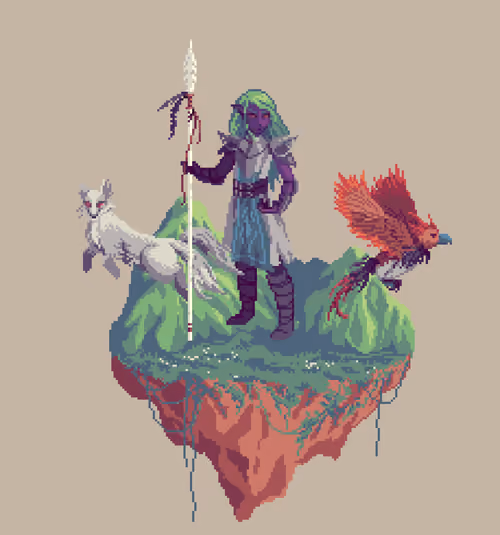 Dusk Elf Kingdom Druid from The Mountains