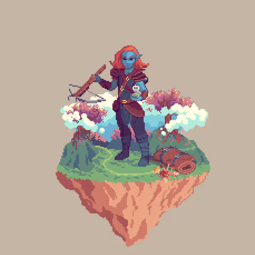 Dusk Half-Elf Toxinbolt Rogue from The Glade + Bedroll