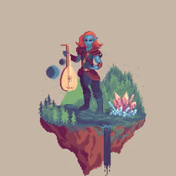Dusk Half-Elf Fable Bard from The Forest + Crystal