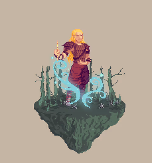 Sanddune Human Windcharm Bard from The Swamp + Caltrops