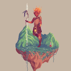 Ember Elemental Shaman Barbarian from The Mountains + Potion