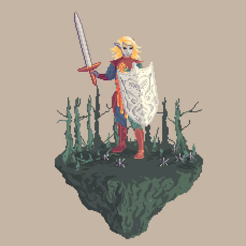 Goldleaf Elf Pearlshield Paladin from The Swamp + Caltrops