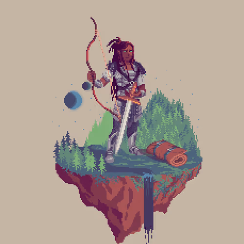Valiant Human Witching Ranger from The Forest + Bedroll