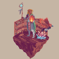 Dawn Elf Phoenix Druid from The Library + Crystal