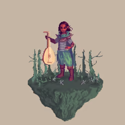 Sanddune Half-Elf Fable Bard from The Swamp + Caltrops