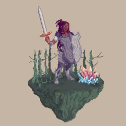 Valiant Human Slateshield Paladin from The Swamp + Crystal