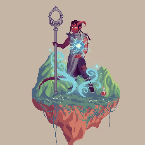 Ramhorn Half-Demon Kinetic Sorcerer from The Mountains + Potion
