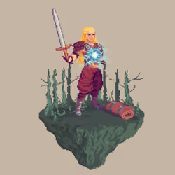 Sanddune Human Powerblade Warlock from The Swamp + Bedroll