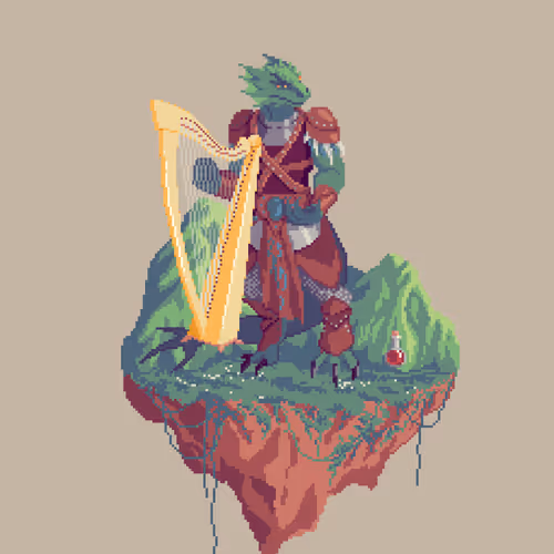 Seafarer Half-Dragon Love Bard from The Mountains + Potion