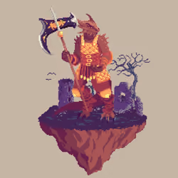 Guild Half-Dragon Beastcleave Barbarian from The Ruins