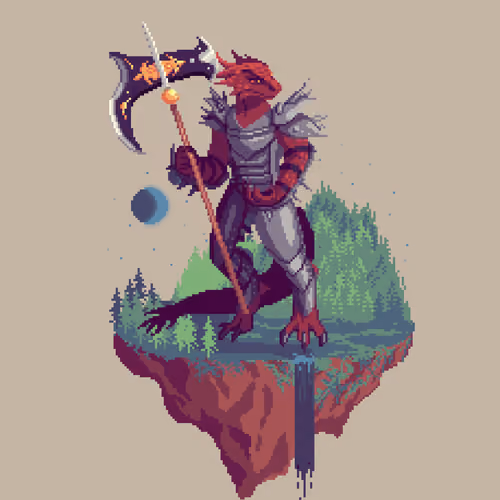 Forge Half-Dragon Beastcleave Barbarian from The Forest
